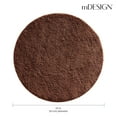 thumbnail image 3 of mDesign Microfiber Accent Rug Mat, 24" Diameter - Chocolate Brown, 3 of 7