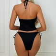 thumbnail image 6 of KPOPLK Women High Waisted Bikini Sets Ruffle, 2 Piece Bathing Suit Tummy Control, Sexy Retro Swimsuits Beachwear(XL,Black), 6 of 9