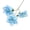 Light Blue, variant on Riguas Artificial Lily Flower 3 Heads Full Bloom Faux Lily Branch with Leaves Real Touch Fake Lilium Flower for DIY Wedding Bouquet Floral Arrangement