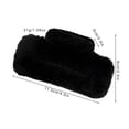 thumbnail image 6 of sunsanly Women Large Hair Claw Soft Plush Rectangle Hair Clip Anti-slip Design Hair Pin Headwear Hair Styling Tool, 6 of 8