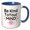 Blue/White, variant on 3drose, Motivational Quote of Be Kind to Your Mind, 11oz Two-tone Black Mug