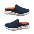 thumbnail image 2 of facefd 1 Paire de Sandales à Enfiler pour Femmes Style Décontracté Portable en Maille Respirante Design Simple Bleu Orange Taille 36, 2 of 9