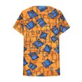 thumbnail image 5 of JTZGDY Western Shirts for Women Vintage African Dashiki Print Summer Short Sleeve Casual V Neck Contrast Color Ethnic T-Shirts Trendy Ladies Flowy Tunic Blouse Yellow#02 S, 5 of 6