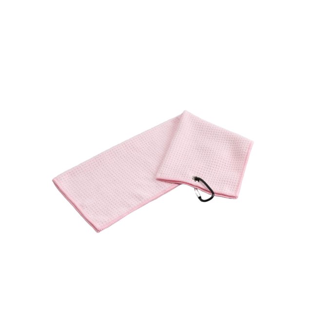 Wosthever Toalla de golf Microfibra Absorción de agua Qiuck Dry Portable Sport Cómodas torres de limpieza con mosquetón Clip Golf Rosado