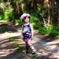 thumbnail image 5 of Douhoow Baby Girl Floral Romper Newborn Sleeveless Pompom Tassel Bodysuit with Headband, 5 of 9