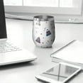thumbnail image 3 of Christmas 12oz Stainless Steel Insulated Wine Tumbler with Lid and Straw – Double Wall Vacuum Mug for Hot & Cold Drinks, 304 Steel Interior, Sweat-Free Design, 3 of 5