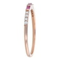 thumbnail image 4 of 14K Rose Gold 1/5 carat Diamonds and Pink Sapphires Semi Eternity Band Ring by Hollywood Hills Jewelers, 4 of 4