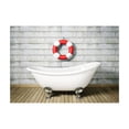 thumbnail image 1 of Ambesonne Vintage Jigsaw Puzzle, Grunge Wall Sailor Bath, Heirloom-Quality Fun Activity for Family Durable Cardboard, 1000 pcs, White Red Grey, 1 of 2