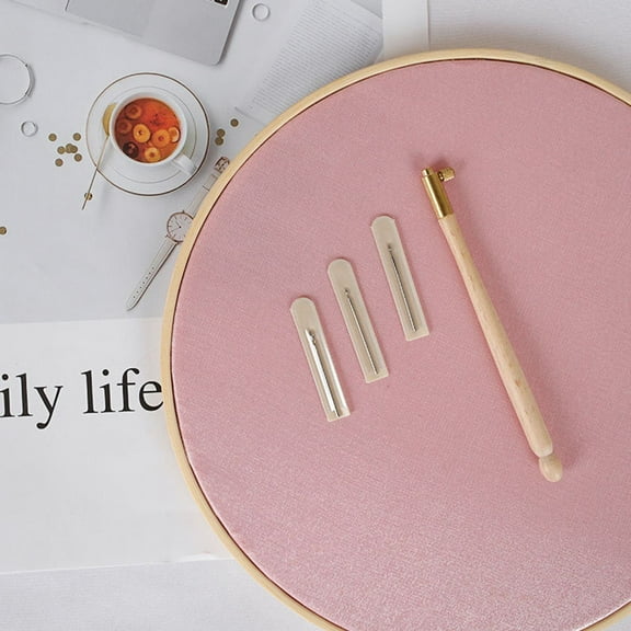 COSMOBETTY 1 Set Beginner Punch Needle Set Light Brown 4.7x0.3x0.3in DIY Craft Supplies for Home Use Clothing Decoration