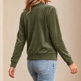 thumbnail image 5 of Kukoosong Women's Velvet Bomber Jacket, Long Sleeve Full Zip Up Stand Collar Velour Coat with Pockets, Slim Casual Lightweight Outerwear for Spring Fall Daily Wear, 5 of 7