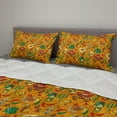 thumbnail image 2 of Mexican Comforter & Sham Bedding Set, Energetic Colors Cartoon Style Pattern with Folkloric Mexico Elements, 3 pcs Duvet Set Microfiber Filling Quilt, 5 Sizes, Orange and Multicolor, by Ambesonne, 2 of 4