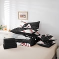 thumbnail image 6 of jejeloiu Letter A Monogrammed 7-Piece Twin Bedding Sets,Baseball Sport Game Bedding Comforter Set,Black Splashing Ink Sheet Sets For Girls,Microfiber Room Decorative Reversible, 6 of 8