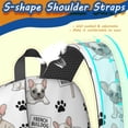 thumbnail image 5 of French Bulldog and Dog Paw Print 17" School Backpacks for Teens,Waterproof Oxford Fabric,S-Shape Padded Straps for School,Travel,Hiking,Camping, 5 of 6