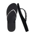 thumbnail image 1 of Sandalias ortopédicas con brillo KuaiLu para mujer, negras, talla 8, 1 of 7