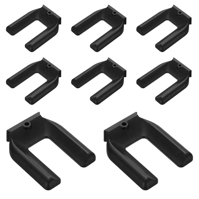 Uxcell Lot de 8 Butées de Roues de Meubles, M75 Caoutchouc Antidérapant Tapis de Pieds Coupelles de Roulettes de Meubles Butées de Lit Sans Levage pour Canapé Réfrigérateur Protéger les Planchers de Bois Franc, Noir