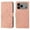 Pink, variant on For IPhone Air 6.5" Ethnic Wind Embossed Strong Magnetic Attachment/Closure, Card Slots/Pocket, PU Leather Flip Wallet Case ,Purple,For iPhone Air