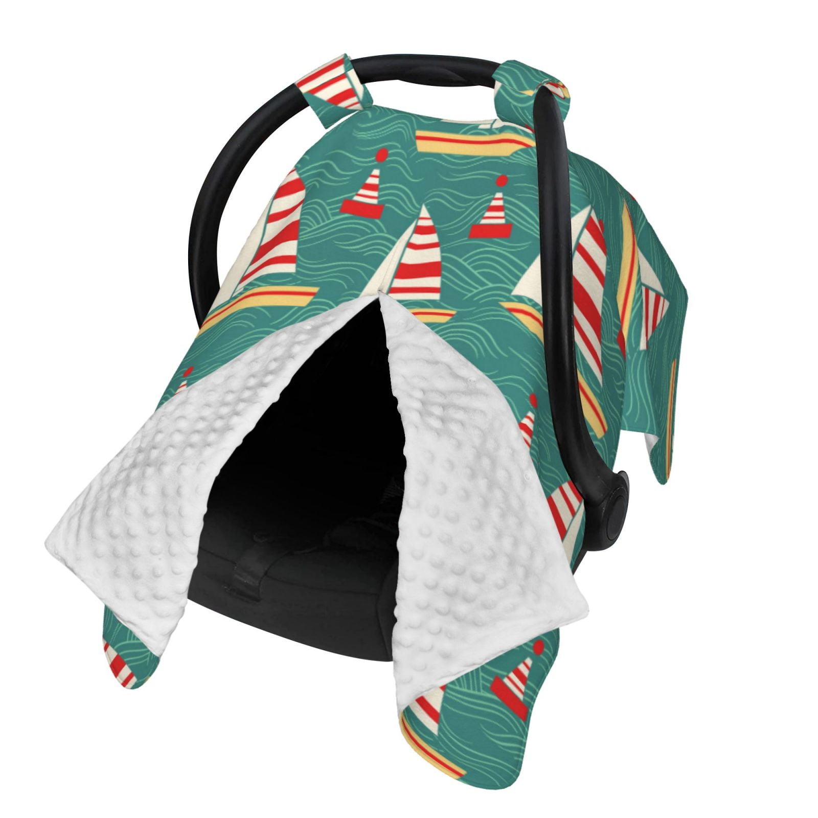 Naloa Yachts And Buoys Baby Car Seat Cover, Breathable Baby Carrier Cover, Multiuse Baby Carrier Cover & Nursing Breastfeeding Cover