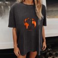 thumbnail image 2 of Blusa de manga corta con estampado de luna y sol de calavera con mangas caídas vintage para mujer Pompotops hfajkhk125479, 2 of 9