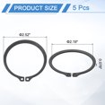 thumbnail image 2 of 5 Pack 2 3/8" Internal Retaining Ring Circlip, 65 Mn Spring Steel Internal Circlip Snap Rings C-Clips, Black, 2 of 6