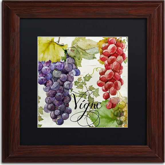Trademark Fine Art "Wines of Paris I" Canvas Art by Color Bakery, Black Matte, Wood Frame