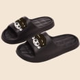 thumbnail image 4 of Unisex Cartoon EVA Platform Slide Sandals Mens Womens Comfortable Lightweight Black Beach Pool Outdoor Slippers,Size 7.5-9, 4 of 7