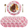 thumbnail image 5 of Ryvnso Pink Cherry Blossoms Flower Round Plate Mats Dining Table Placemat Set of 4 for Holiday Decoration, 5 of 7
