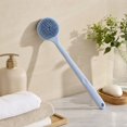 thumbnail image 4 of Long Handle Silicone Shower Scrubber Light Blue Soft Bristle Bath Brush for Exfoliating Back and Body Shower Use 1 Pack, 4 of 4