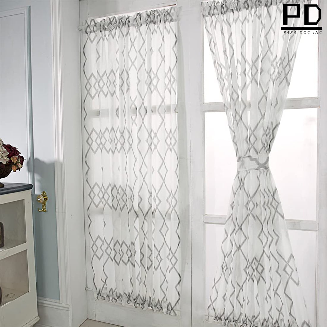 Sheer French Door Curtains