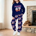 thumbnail image 2 of MEZZALL Girls 6 7 Printed Long Sleeve Hoodie Sweatshirt Tops And Jogger Pants Soft Casual Two Piece Outfit Toddlers Kids Comfort Relaxed Fit Children Fashion Clothes Sets, 2 of 5