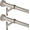 Matte Nickel, variant on 2 Pack Heavy Duty 1 Inch Diameter Single Curtain Rods 72-144” Adjustable Window Curtain Rod with with Cylindrical Cap Finials, Wall Mount and Ceiling Mount, Warm Gold