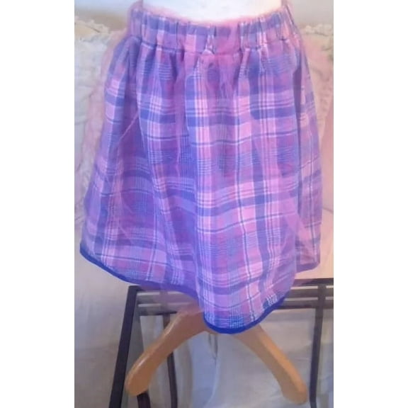 Plaid Skirt w/Pink Tulle, Size 8T