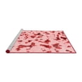 thumbnail image 2 of Ahgly Company Machine Washable Indoor Round Abstract Red Modern Area Rugs, 6' Round, 2 of 4