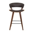 thumbnail image 3 of Jagger Modern 26" Wood and Black Faux Leather Counter Height Barstool, 3 of 7