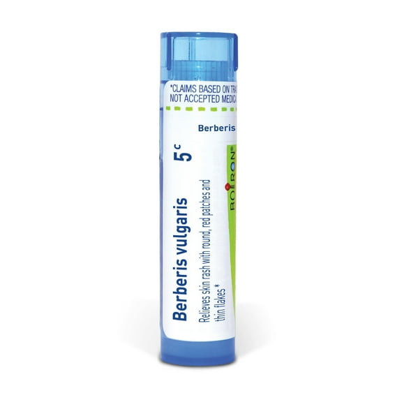 Boiron Berberis Vulgaris 5C, Homeopathic Medicine for Skin Rash With Round, Red Patches And Thin Flakes, 80 Pellets