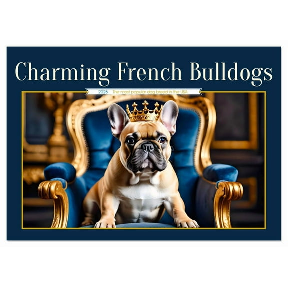 Charming French Bulldogs (Monthly Wall Calendar 2026 11.7 x 16.5 (open)), CALVENDO 14 Month Calendar