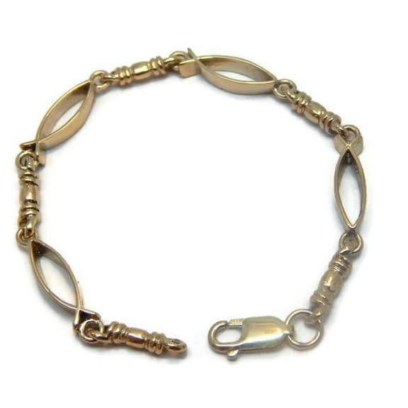 ACTS Bracelet Fishers Of Men 14K Gold MEDIUM LINK, Fish Design!!