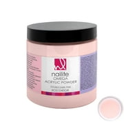 Nailite Omega – Professional Acrylic Powder for Nail Extension System, Extra Adhesion, Resistant, EMA Formula and Non-Yellowing Effect – Double Dark Pink (8 Oz.)