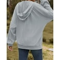thumbnail image 4 of Hoodies for Women Oversized Full Zip Up Hoodie Y2K Long Sleeve Hooded Sweatshirts with Pocket Gray Alsol Lamesa, 4 of 6
