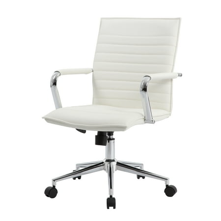 Boss Office Products Hospitality Task Chair with Arms and Casters, White