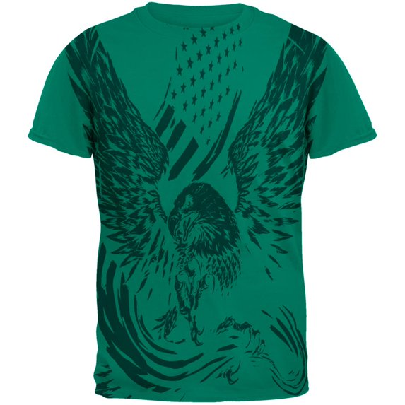 Screaming Eagle American Flag Mens T Shirt Jade Dome 2XL