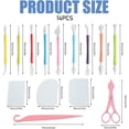 thumbnail image 2 of Roucerlin 14 Pieces Beginner Fondant Cake Decorating Tools Set, Plastic Fondant Sculpting Tools with Cake Scraper Smoother, Stripping Knife & Scissors, Fondant Modelling Cake Decoration Tool, 2 of 7