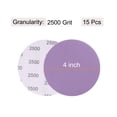 thumbnail image 2 of Unique Bargains 15 Pack 4-Inch Purple Sanding Discs 2500 Grits Hook & Loop Professional Aluminum Oxide Sandpaper, 2 of 6