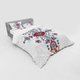 thumbnail image 3 of Geometric Duvet Cover Set, Mexican and Ornamental Folkloric Unique Vintage Pattern, Bedding Set with Shams and Fitted Sheet, 3 Sizes, by Ambesonne, 3 of 3
