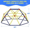 thumbnail image 4 of Enyopro 6ft Dome Climber with Slide - Outdoor Play Structure for Kids 3+ with Climbing Stones & 330lbs Capacity, 4 of 6