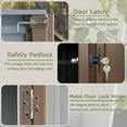 thumbnail image 3 of Miekor Furniture Outdoor Storage Shed 6x4 FT, Metal Tool Sheds Storage House with Lockable Double Door, Large Bike Shed Waterproof for Garden, Backyard, Lawn 20019, 3 of 7