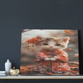 thumbnail image 3 of Lsque Adorable Kitten In Kimono Print Wall Art – Decorative Picture for Living Room, Bedroom, and Office (Horizontal), 3 of 6