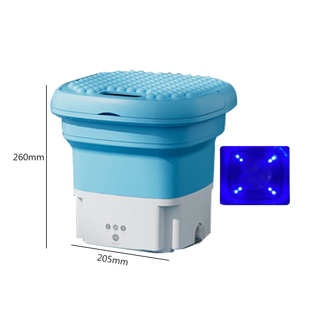 RAYPUR Mini Washer Machine Portable, Portable Clothes Washer 8L Lightweight  Collapsible with Blue Light, Portable Wash Machine for