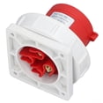 thumbnail image 4 of 4 Pin Aviation Power Connector, 3P+E Waterproof Industrial Socket Heat Resistance 32A  For Railway, 4 of 8
