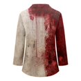 thumbnail image 4 of MHFRRA Camiseta de Halloween para Mujer, Blusa de Cuello En V con Estampado de Manchas de Sangre, Top Informal para Primavera, Verano y Otoño Negro, 4 of 4