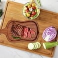 thumbnail image 2 of Natural Solid Wood Multi-Purpose Snack and Fruit Tray, Elegant Serving Platter Jewelry Display Dish, for Family Dining, Kitchen Display, Decorative Tray for Living Room Coffee Table, 2 of 6